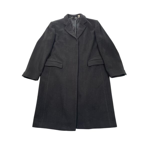 Brooks Brothers Jackets & Blazers - Brooks Brothers 346 Long Coat Womens Large Black Wool Cashmere Overcoat